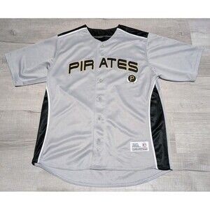 Pittsburgh Pirates Dynasty Series Baseball Jersey Men's Size Large Gray